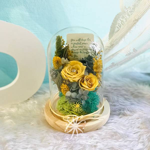 Flower Dome with Bible Verse - Hope